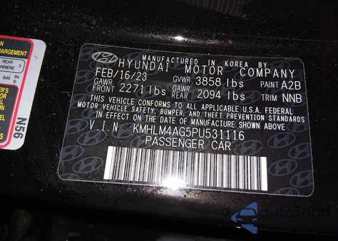 2023 Hyundai Elantra Sel из США, поврежденный, VIN KMHLM4AG5PU531116